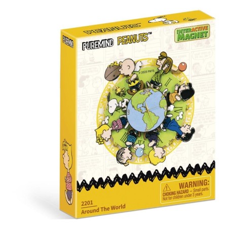 PEANUTS - Around The World - Wood Magnet 