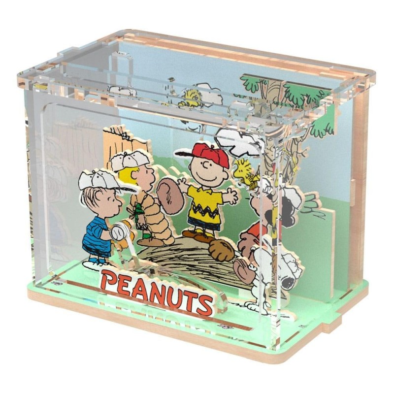 PEANUTS - Mini Scene Baseball Time - Wood Model Kit 