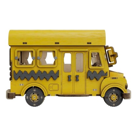 PEANUTS - School Bus - Wood Model Kit 