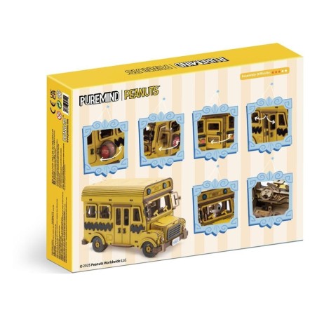 PEANUTS - School Bus - Wood Model Kit 