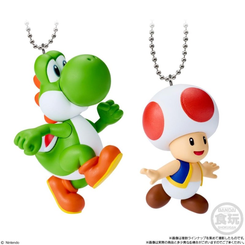 SUPER MARIO -Mascot charm collection w2 - Assortiments 10 Keychain 6cm 