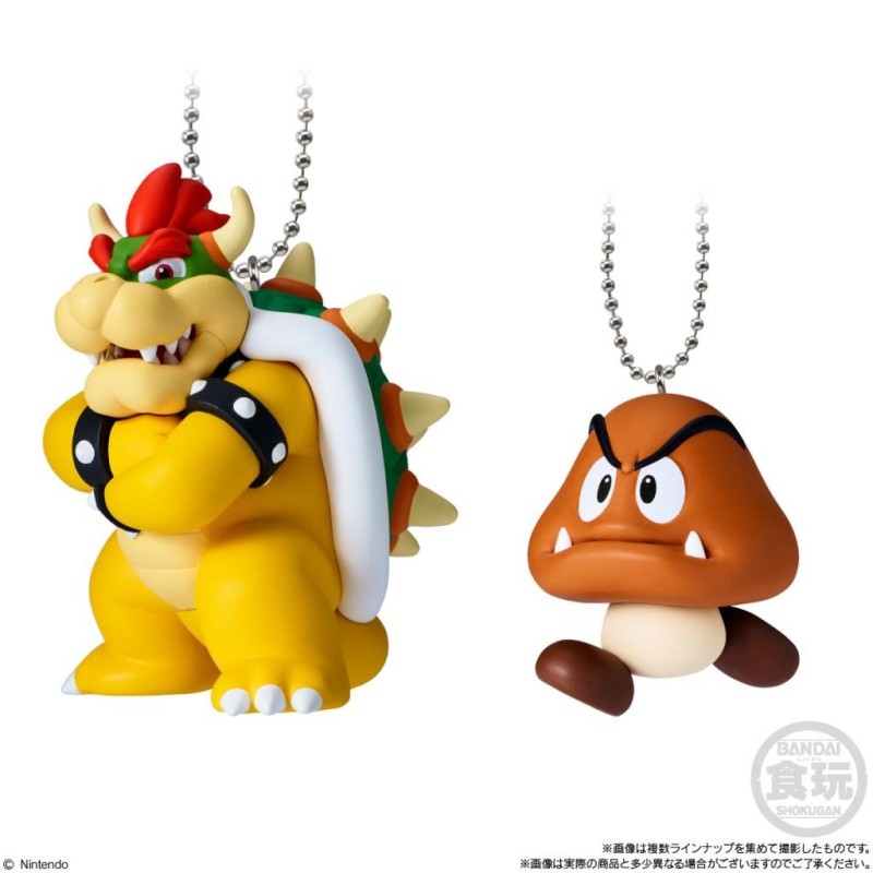 SUPER MARIO -Mascot charm collection w2 - Assortiments 10 Keychain 6cm 