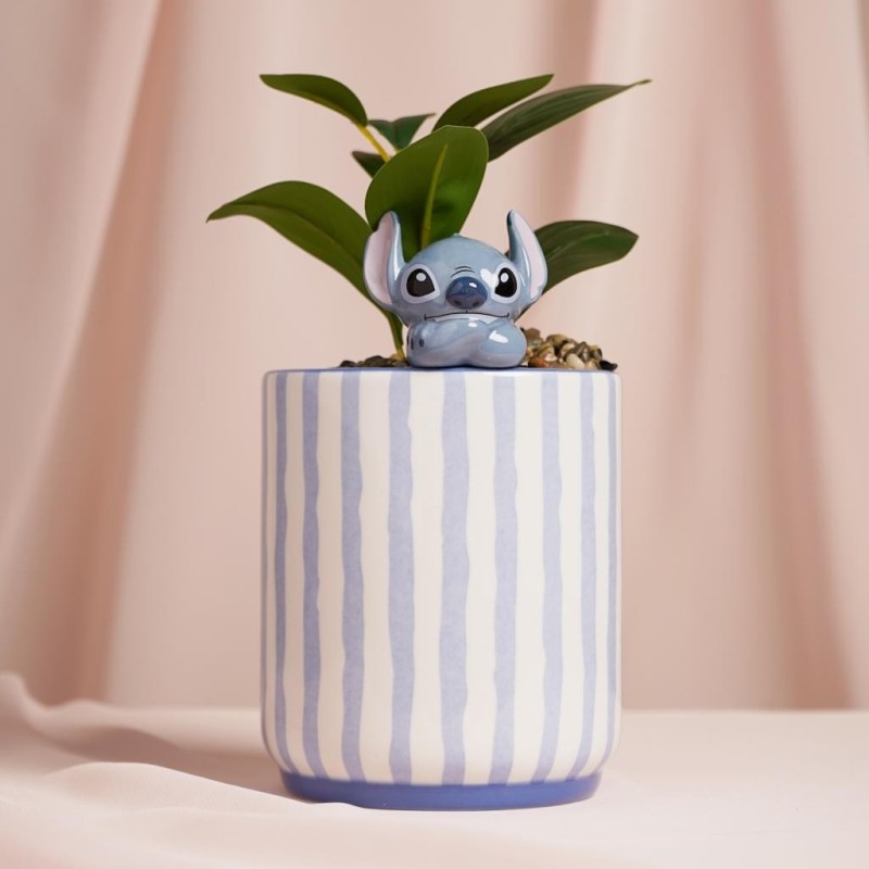 STITCH - Pot avec Mini Stitch 3D + Fausse Plante 
