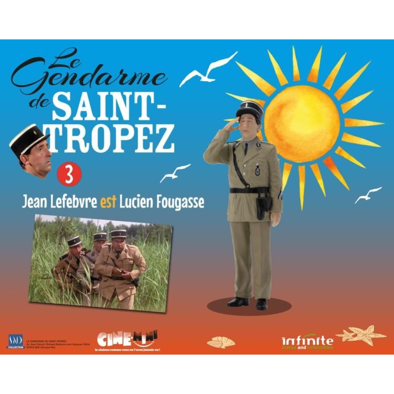 LE GENDARME DE SAINT-TROPEZ - Lucien Fougasse - Figurine 10cm 