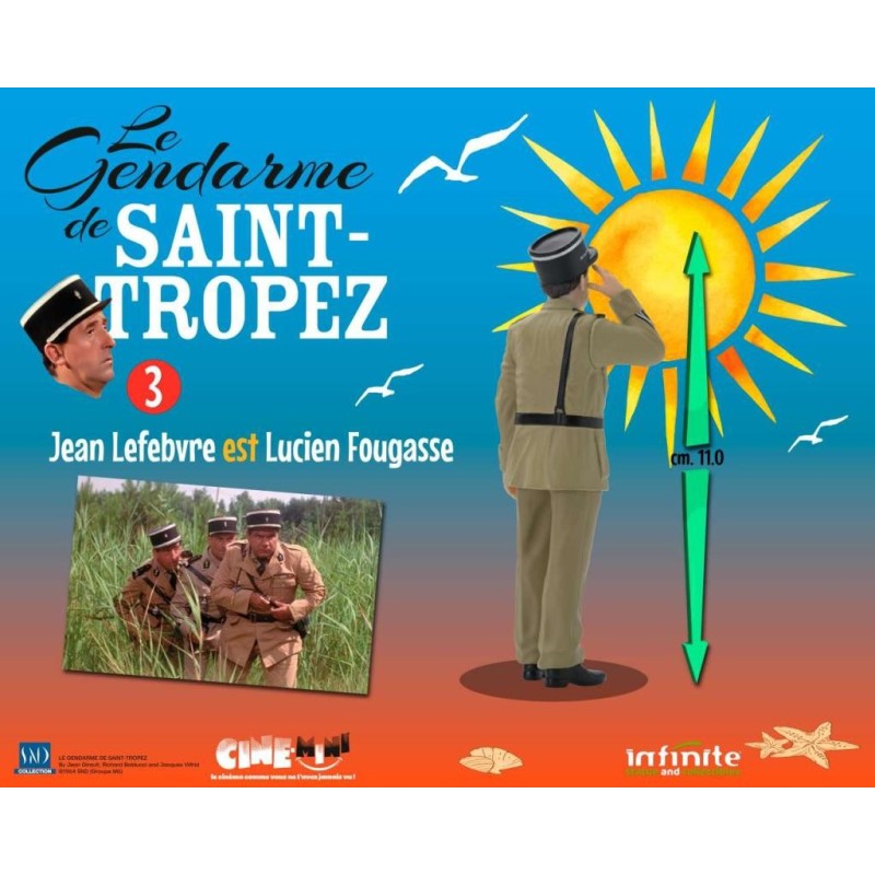 LE GENDARME DE SAINT-TROPEZ - Lucien Fougasse - Figurine 10cm 