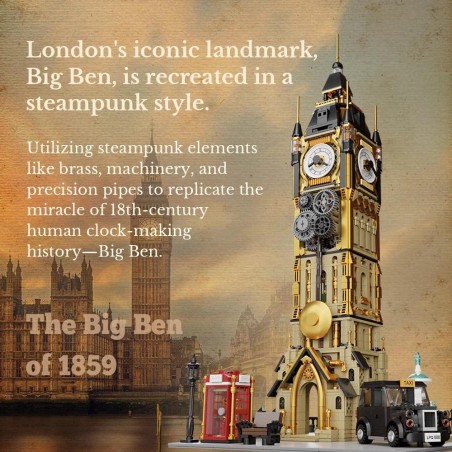 PANTASY - Steampunk Clock Tower Park - Bloc de Construction 