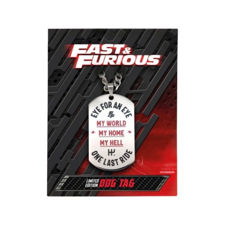 FAST & FURIOUS - Stainless Steel Dog Tag Edition Limitée 