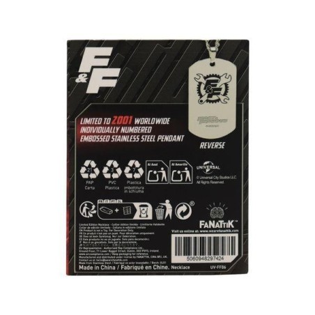 FAST & FURIOUS - Stainless Steel Dog Tag Edition Limitée 