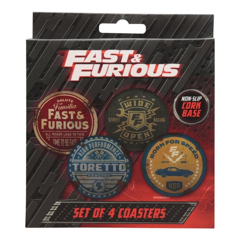 FAST & FURIOUS - Set de 4 Sous-verre - Edition Limitée 