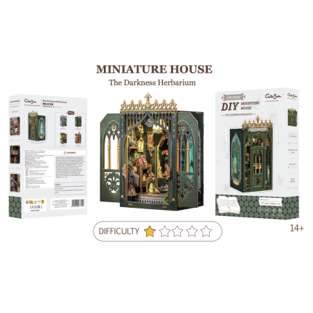 MINIATURE HOUSE - DIY - Herbier des Ténèbres - 90pc + Eclairage LED 