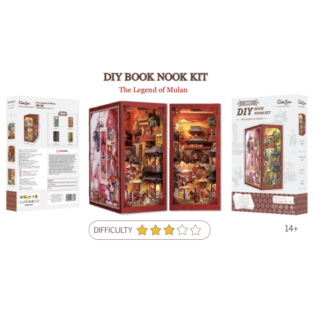 BOOK NOOK KIT - DIY - The Legend of Mulan - 298pc + LED Light 