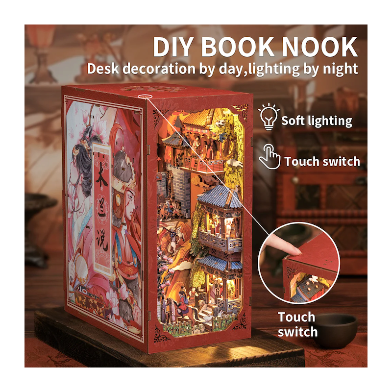 BOOK NOOK KIT - DIY - La Légende de Mulan - 298pc + Eclairage LED 