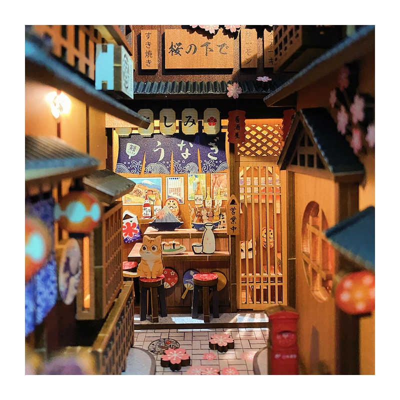 BOOK NOOK KIT - DIY - Under The Sakura Tree - 214pc + LED Light 