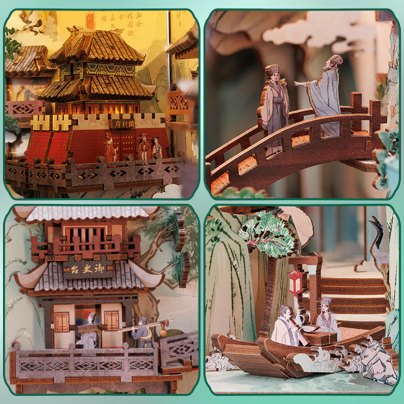 BOOK NOOK KIT - DIY - La Vie de Su Dongpo - 280pc + Eclairage LED 