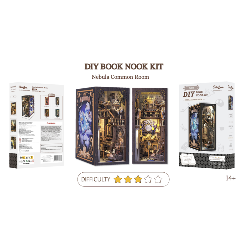BOOK NOOK KIT - DIY - Salle Commune Nebula - 350pc + Eclairage LED 