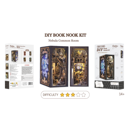 BOOK NOOK KIT - DIY - Salle Commune Nebula - 350pc + Eclairage LED 