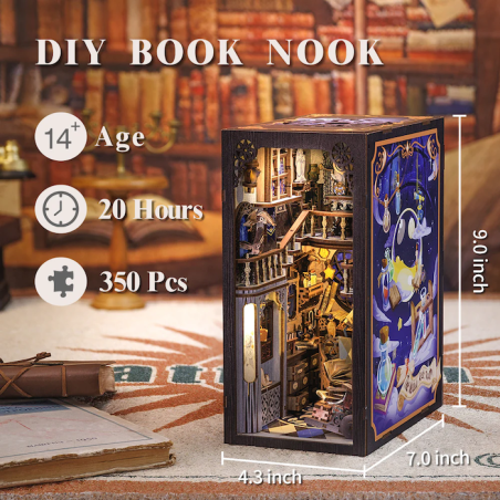 BOOK NOOK KIT - DIY - Salle Commune Nebula - 350pc + Eclairage LED 