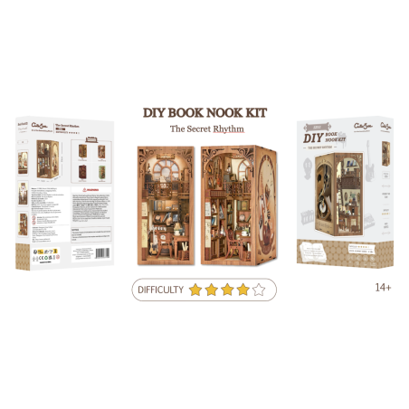 BOOK NOOK KIT - DIY - Le Rythme Secret - 355pc + Eclairage LED 