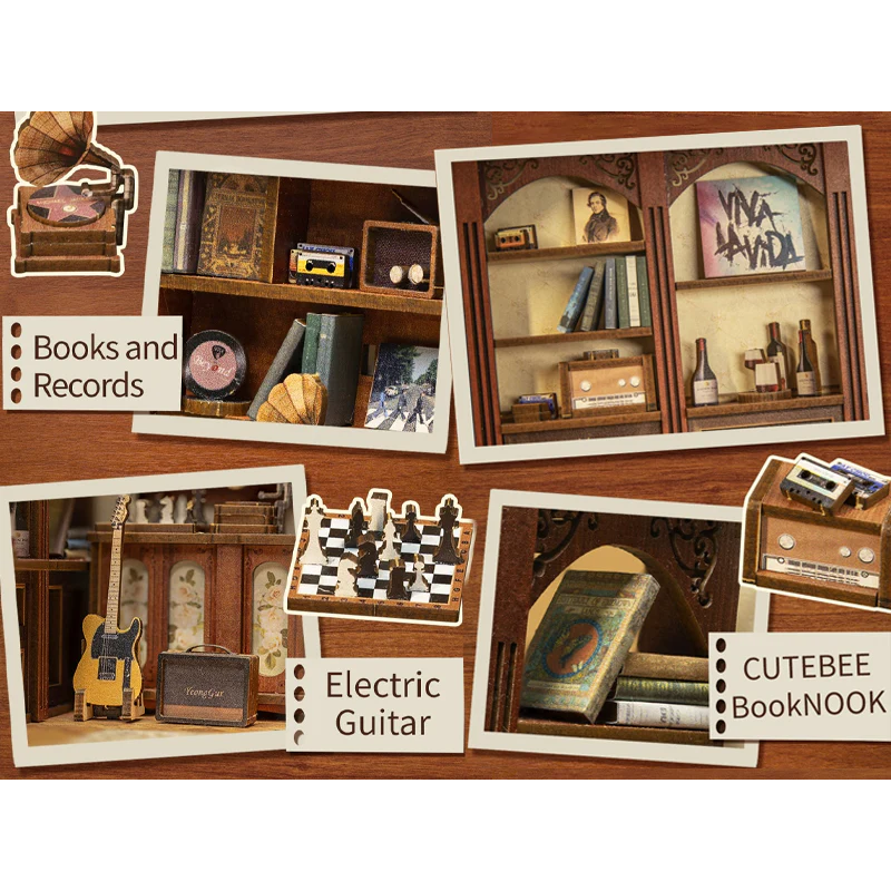 BOOK NOOK KIT - DIY - Le Rythme Secret - 355pc + Eclairage LED 