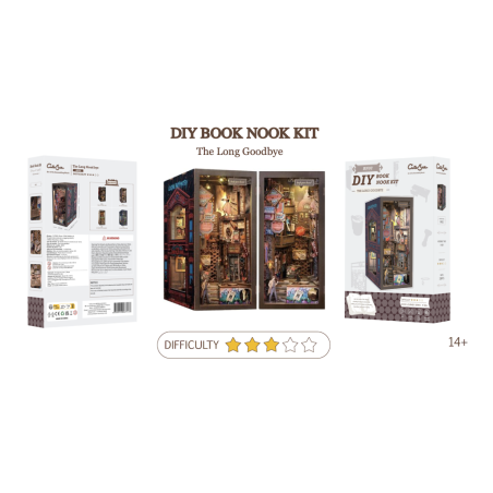 BOOK NOOK KIT - DIY - The Long Goodbye - 238pc + LED Light 