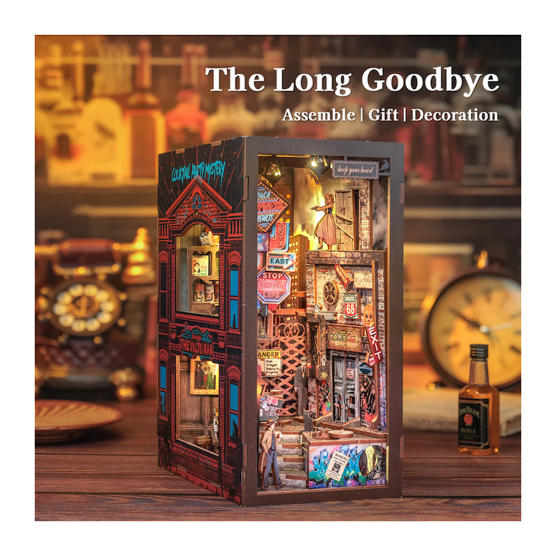 BOOK NOOK KIT - DIY - The Long Goodbye - 238pc + LED Light 
