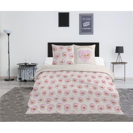 LILO & STITCH - Parure de lit 240x220cm + 2x65x65cm - Stitch & Angel 