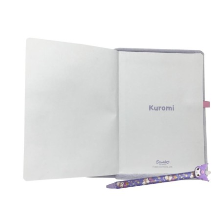 KUROMI - Purple - Pack Notebook Fourrure A5 + Stylo-Bille 