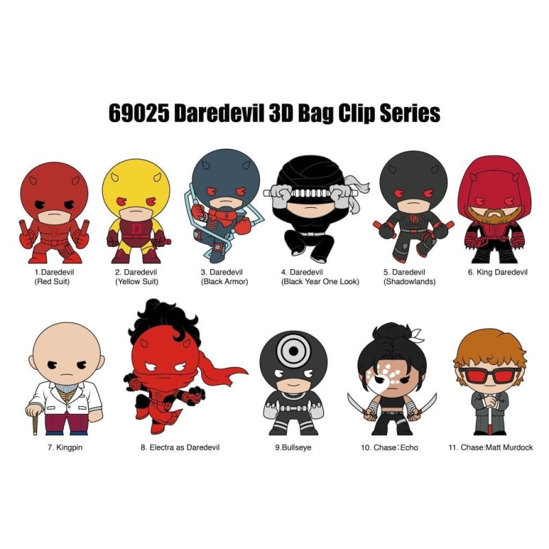 DAREDEVIL - 3D Foam Bag Clip (Display 24 Pcs) 