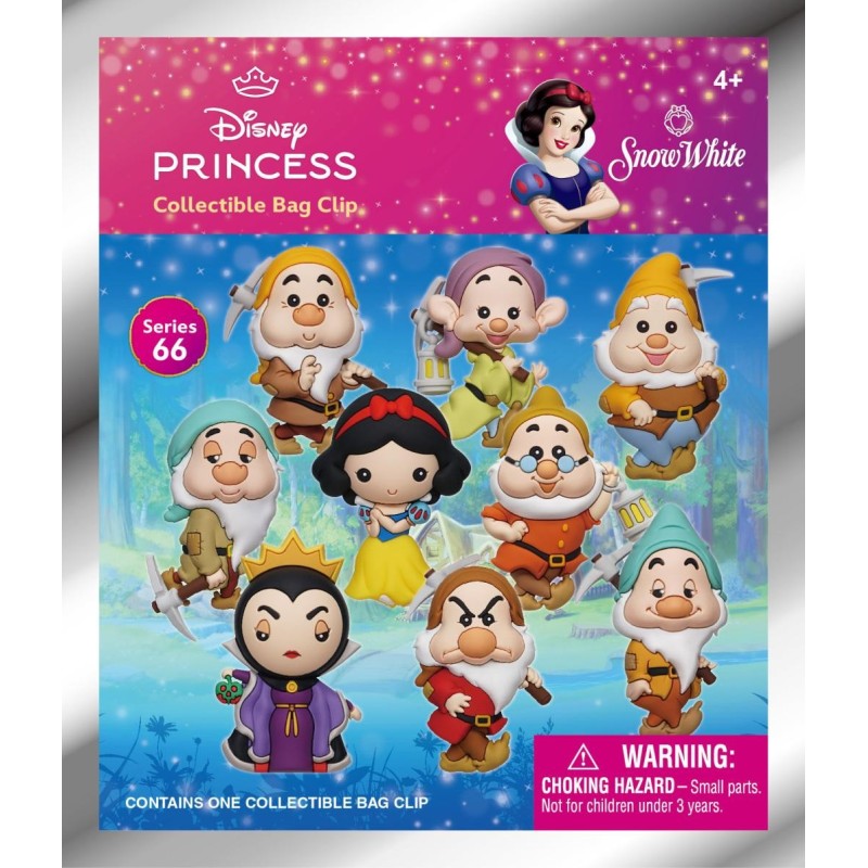 BLANCHE NEIGE - Series 66 - 3D Foam Bag Clip (Display 24 Pcs) 