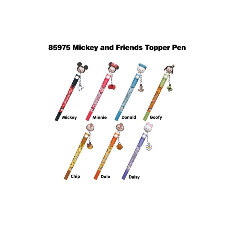 MICKEY ET AMIS - Stylo rotatif 3D Head Topper (Display de 16 pieces) 