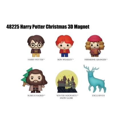 HARRY POTTER -Series 1 -3D Foam Magnets in blind bags (Display 12 Pcs) 
