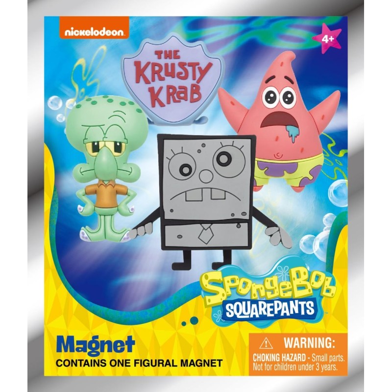BOB L'EPONGE -Series 1 -3D Foam Magnets in blind bags (Display 12 Pcs) 