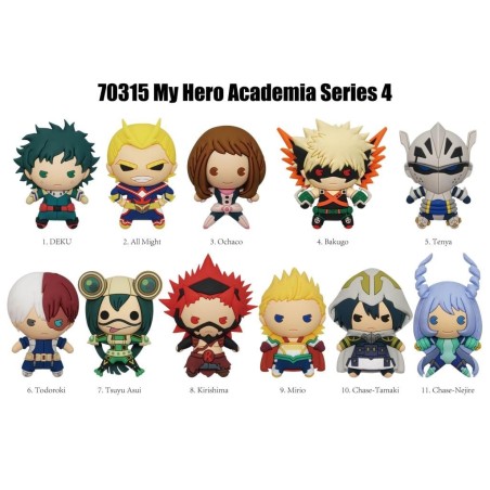 MY HERO ACADEMIA - Series 4 - 3D Foam Bag Clip (Display 24 Pcs) 