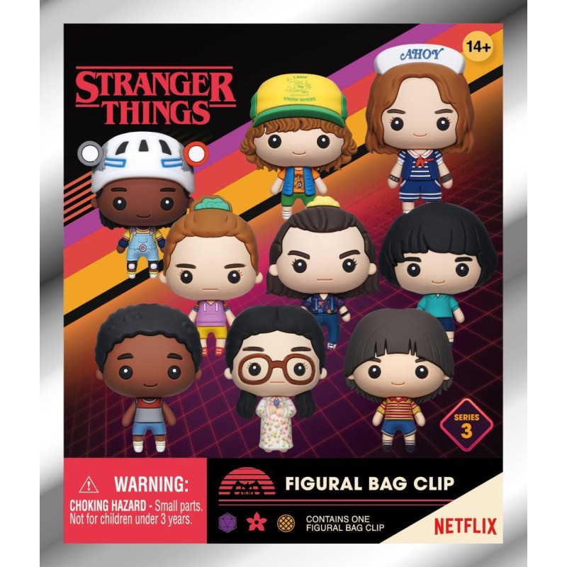 STRANGER THINGS - Series 3 - 3D Foam Bag Clip (Display 24 Pcs) 