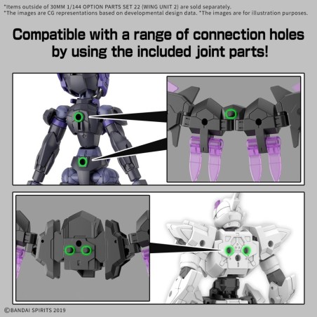 30MM - 1/144 Option parts set 22 (Wing unit 2) - Model Kit 