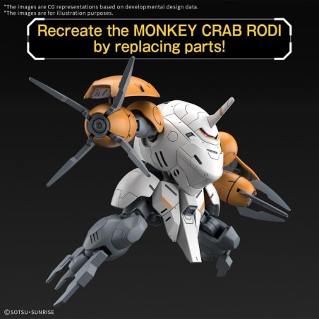 GUNDAM - HG 1/144 598's Monkey Rodi / Monkey Crab Rodi - Model Kit 