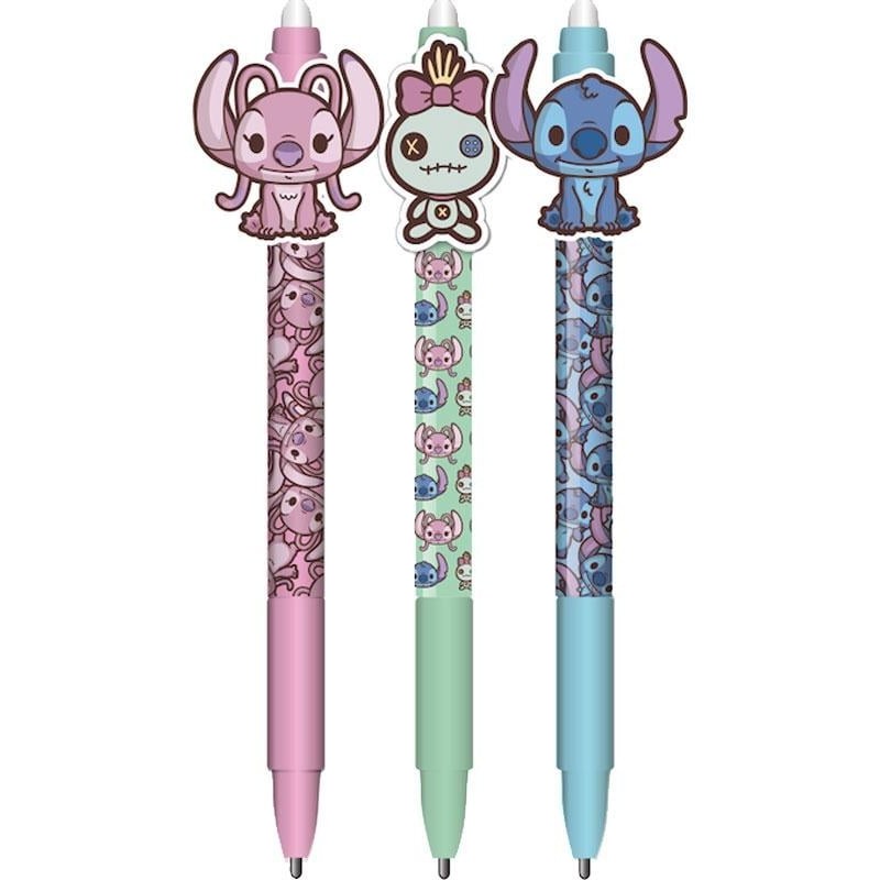 STITCH & ANGEL - Stylo à Gel Effaçable +Head Topper (Display de 36pcs) 