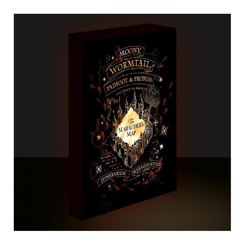 HARRY POTTER - Carte du Maraudeur - Canvas Lumineux 40X30 Cm 