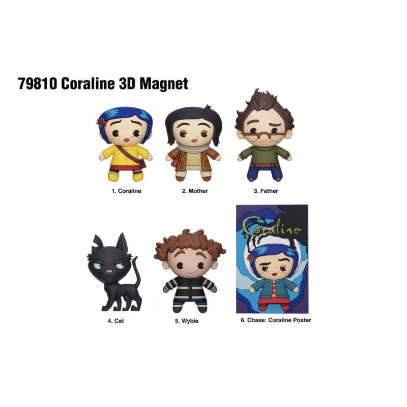 CORALINE - Series 1 - 3D Foam Magnets in blind bags (Display 12 Pcs) 