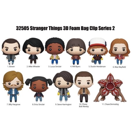 STRANGER THINGS - Series 2 - 3D Foam Bag Clip (Display 24 Pcs) 