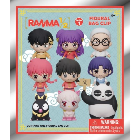 RANMA 1/2 - Series 1 - 3D Foam Bag Clip (Display 24 Pcs) 