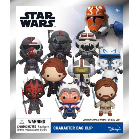 STAR WARS THE CLONE WARS -Series 4 - 3D Foam Bag Clip (Display 24 Pcs) 