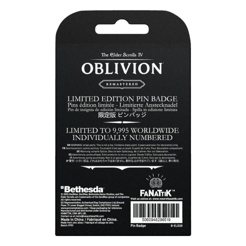 THE ELDER SCROLLS OBLIVION - Adoring Fan - Pin Badge Edition Limitée 