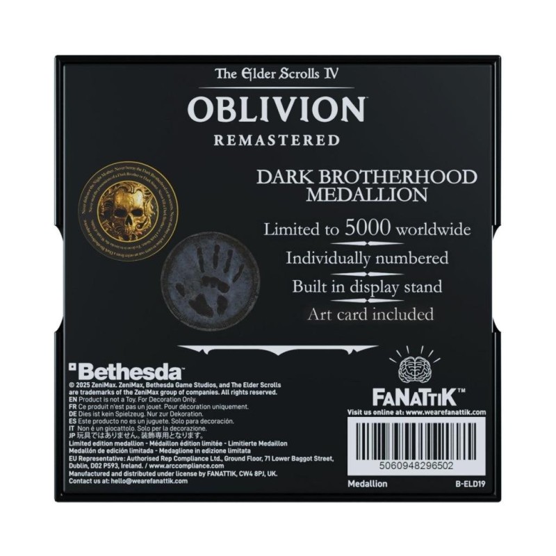 THE ELDER SCROLLS OBLIVION - Conférie Noire -Médaillon Edition Limitée 