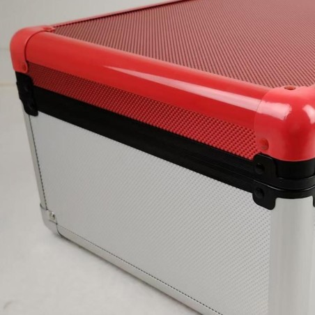 EVORETRO -  Graded Card Storage Box Red and Silver for 90 Cards 