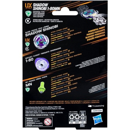 BEYBLADE X - Shadow Shinobi 1-80MN UX Starter Pack 