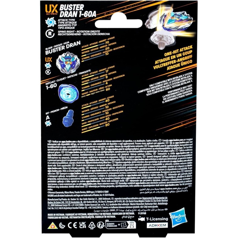 BEYBLADE X - Buster Dran 1-60A UX Starter Pack 