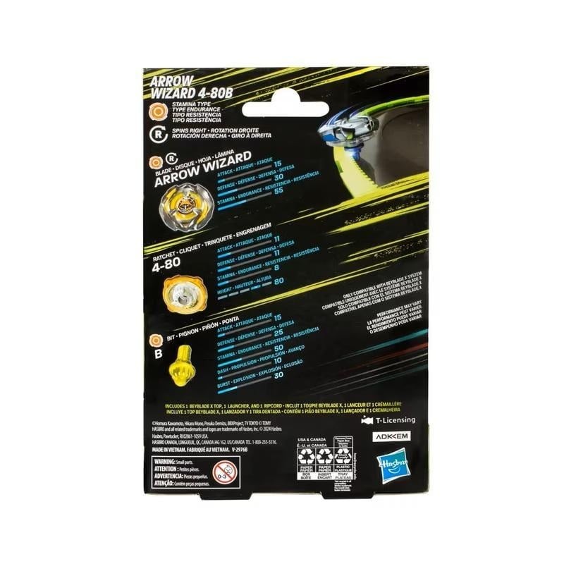 BEYBLADE X - Arrow Wizard 4-80B Starter Pack 