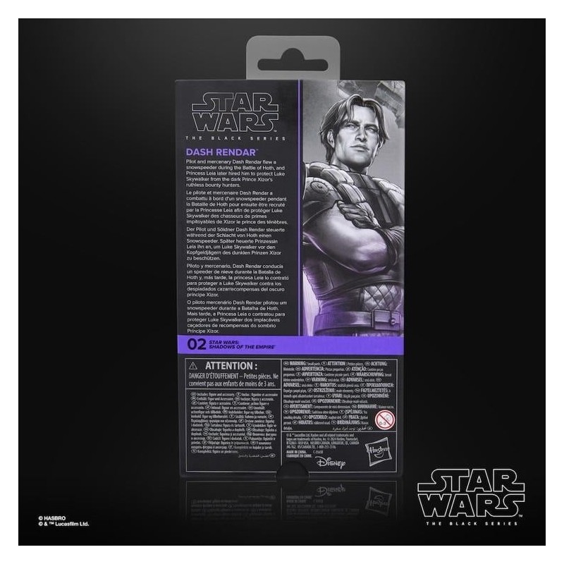 STAR WARS SHADOWS OF THE EMPIRE - Dash Rendar - Fig. Black Series 15cm 