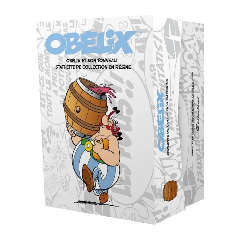 ASTERIX & OBLEIX - Obélix charge un tonneau - Statuette 25cm 
